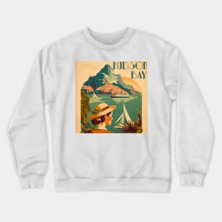 Hudson Bay Canada Vintage Travel Art Poster Crewneck Sweatshirt